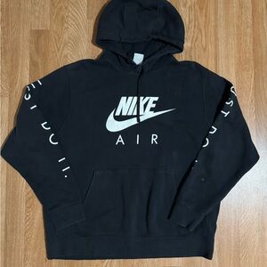Nike Air Black Hoodie with sleeve text